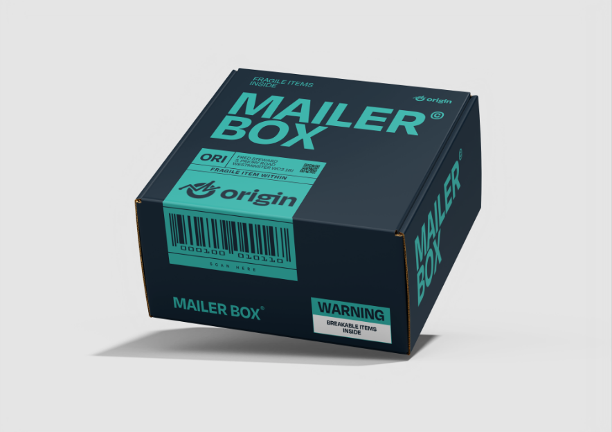 Origin branded mailer box